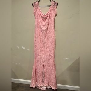 Pink lace dress